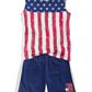 Max & Olivia Little & Big Boys 2-Pc. Flag Pajamas Set - Navy Size XL