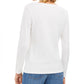 Karen Scott Women's Embellished Snowflake Top  Winter White  Size M