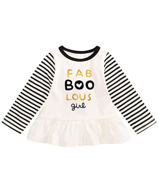 First Impressions Baby Girl's Cotton Fab Boo Lous T-Shirt Ivory 0-3 Months