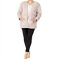 Cuddl Duds Women's Open Front Faux Fur Cardigan Pink Size S/M
