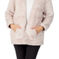 Cuddl Duds Women's Open Front Faux Fur Cardigan Pink Size S/M