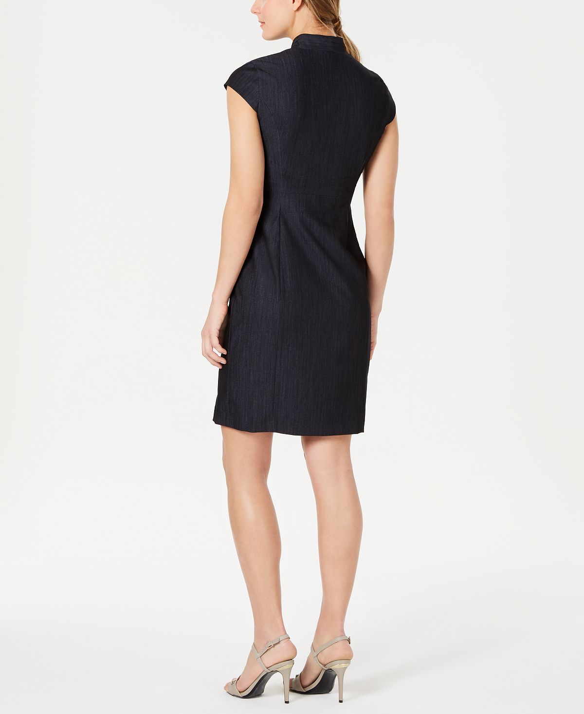 Calvin Klein Women's Cap Sleeve Above the Knee Dress Blue Size 8