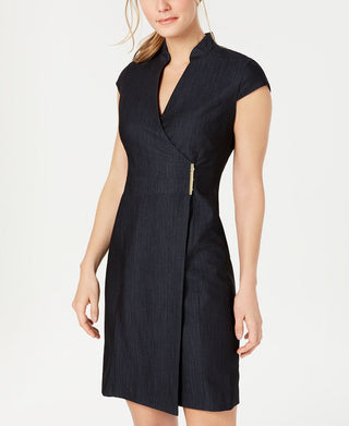 Calvin Klein Women's Cap Sleeve Above the Knee Dress Blue Size 8