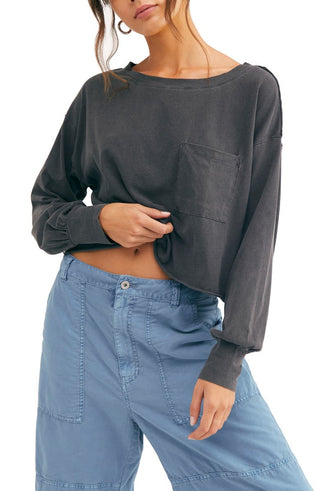 Free People Women's Austin Long Sleeve Top White Size S