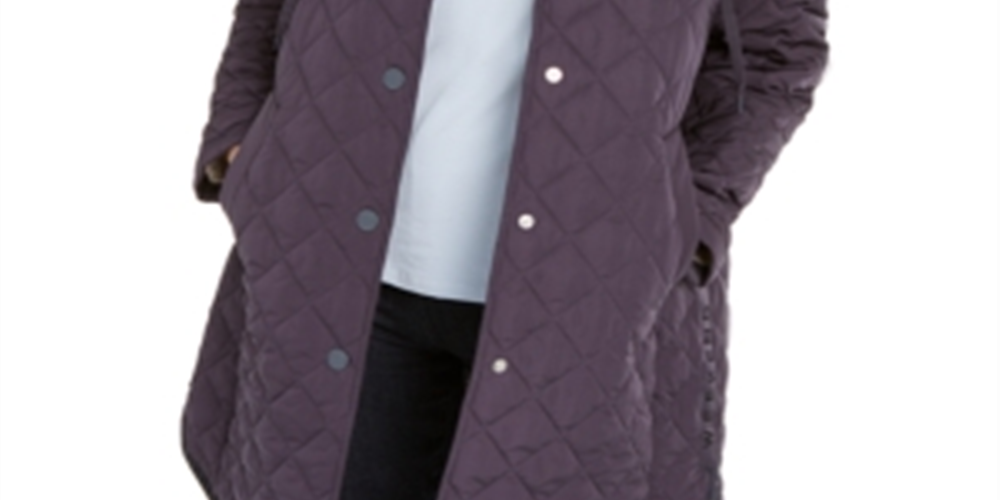 Weekend Max Mara Women's Micena Quilted Coat -Purple Size 8