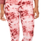 Ultra Flirt Junior's Tie Dyed Leggings Pink Size X-Large