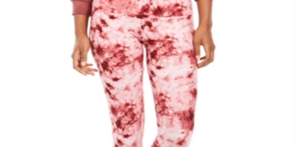Ultra Flirt Junior's Tie Dyed Leggings Pink Size X-Large