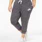 Nike Women's Pocketed Heather Capri Active Wear Pants Gray Size 3X