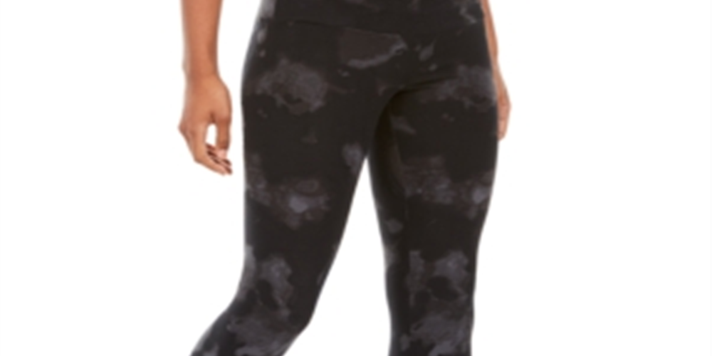 Ultra Flirt Junior's Tie Dyed Leggings Black Size Small