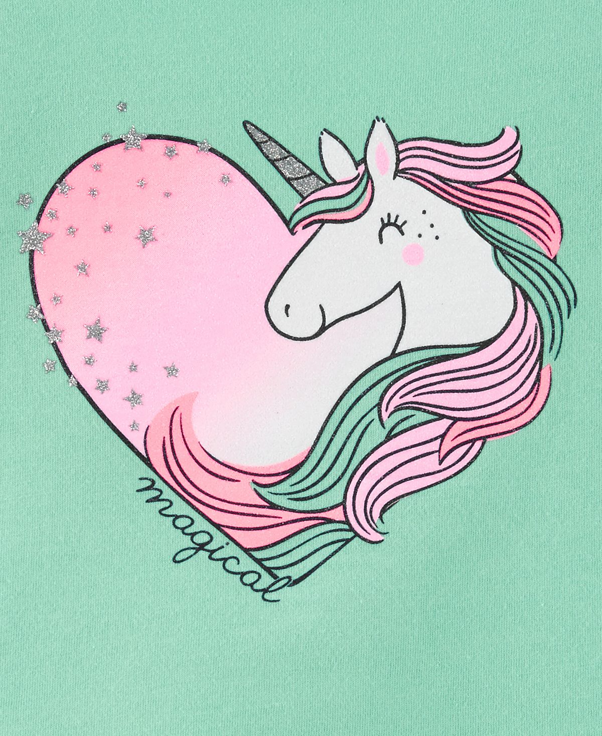 Carter's Toddler Girl's Cotton Unicorn Peplum T-Shirt Green Size 4T