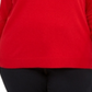 INC International Concepts Women's Plus Embellished Keyhole Sweater Red Size Petite S
