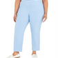 Alfred Dunner Women's  Plus Size Classic Allure Tummy Control Pull-on Pants Blue Size 16W