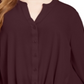INC International Concepts Women's Plus Twist Front Shirt Purple Size -4X