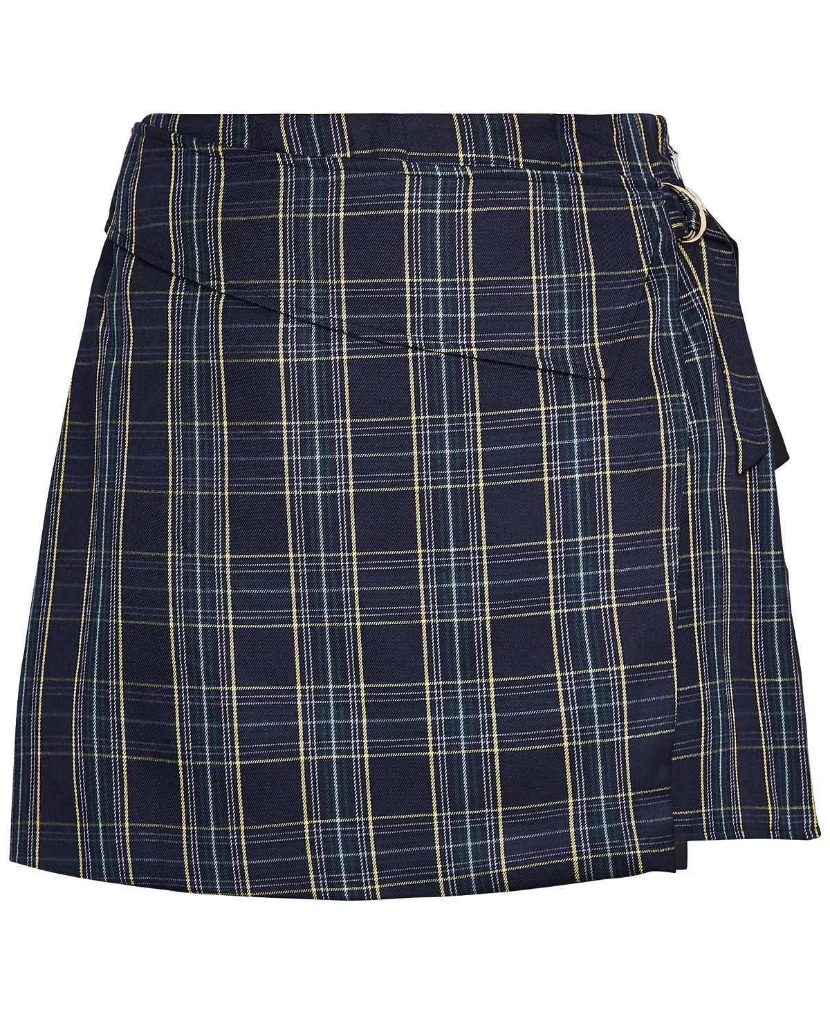 City Chic Women's Trendy Plus Plaid Skort Navy Combo Size 18W