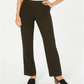 Style & Co Women's Tummy Control Pull on Straight leg Pants Green Size 12