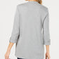 Karen Scott Women's 3/4 Sleeve Cozy Cardigan Gray Size Small