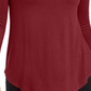 JM Collection Womens Solid Long Sleeve Turtleneck Top Red Size Large