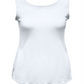 JM Collection Women's Textured Button Tank Top White Size Large