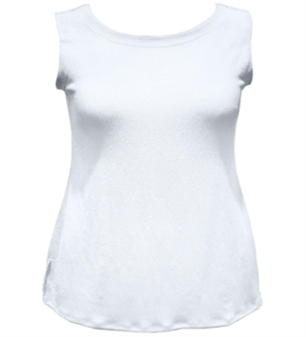 JM Collection Women's Textured Button Tank Top White Size Large