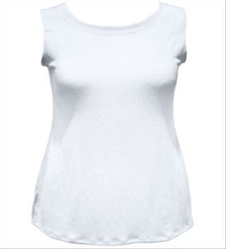 JM Collection Women's Textured Button Tank Top White Size Large