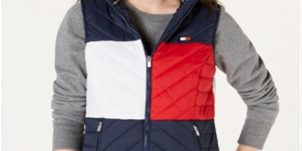 Tommy Hilfiger Women's Sport Quilted Vest Blue Size Large
