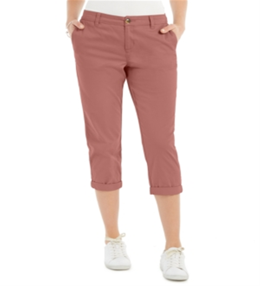 Style & Co Women's Chino Capri Pants Pink  Size 10