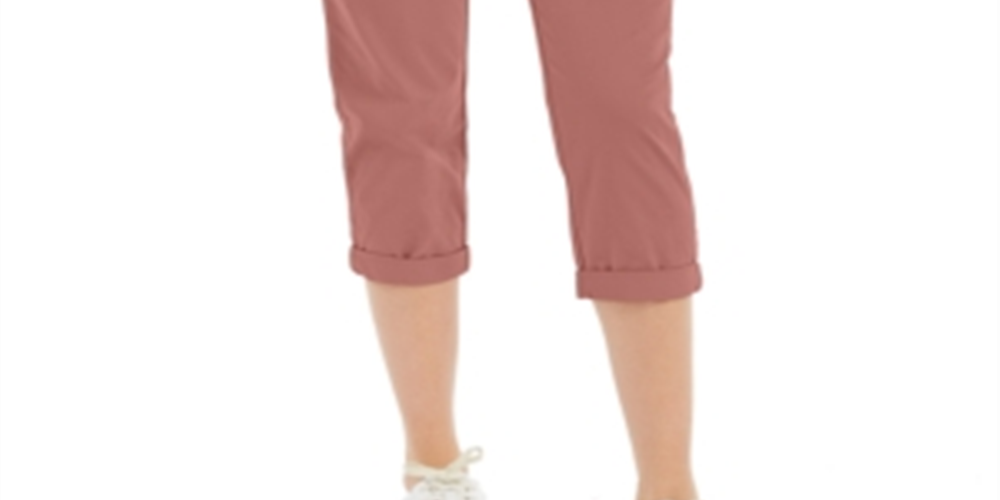 Style & Co Women's Chino Capri Pants Pink  Size 10