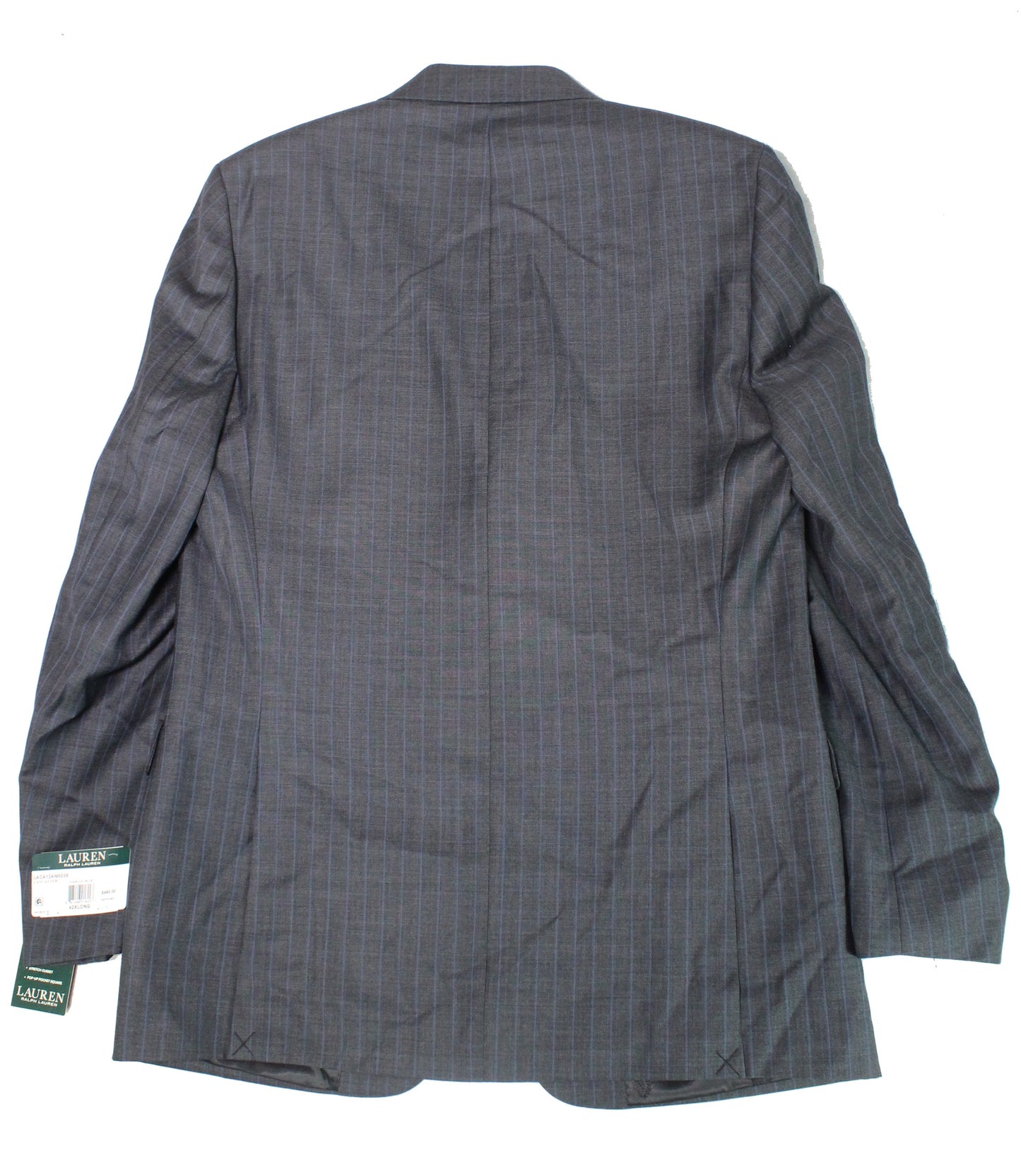 Ralph Lauren Men's Plaid Wool Suit Jacket Gray Size 44