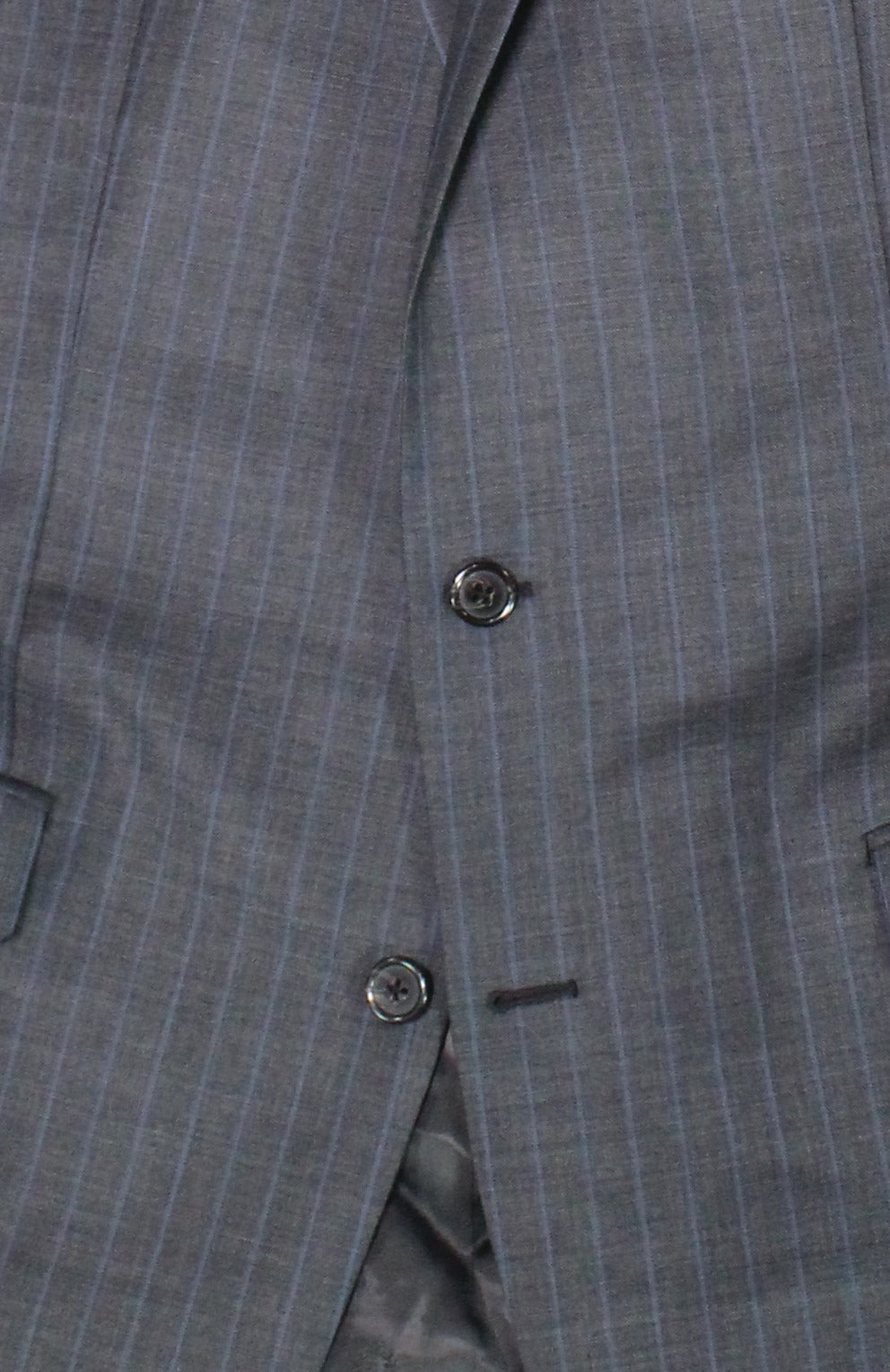 Ralph Lauren Men's Plaid Wool Suit Jacket Gray Size 44