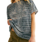 Free People Women's Tricou Printed Clarity Tee Gray Size Medium