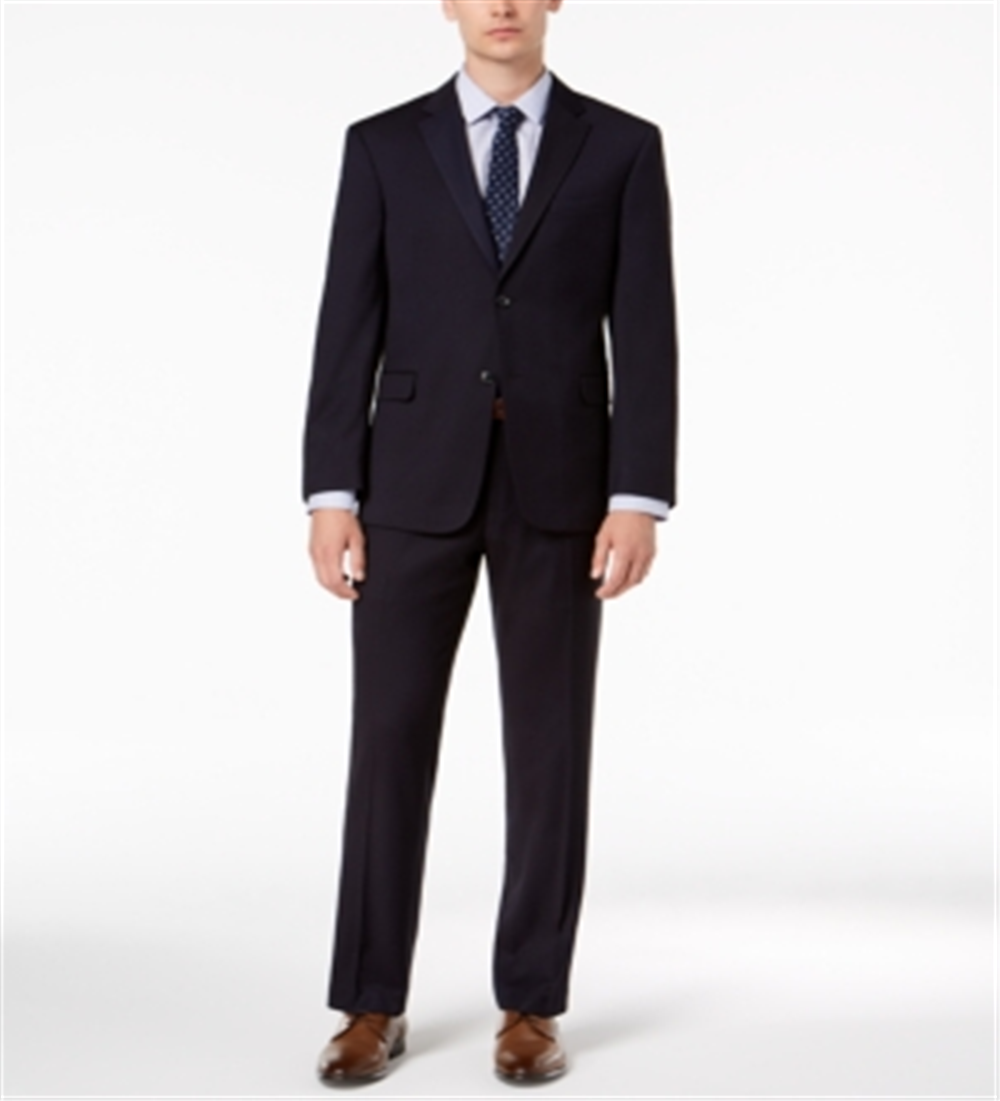 Tommy Hilfiger Men's Modern Fit THFlex Stretch Twill Suit -Blue Size 44L 38W