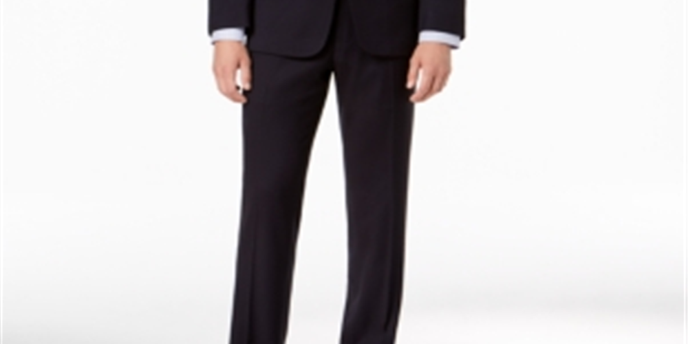 Tommy Hilfiger Men's Modern Fit THFlex Stretch Twill Suit -Blue Size 44L 38W