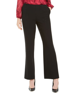 Kasper Women's Side-Zip Flare Pants Black Size 6 Petite