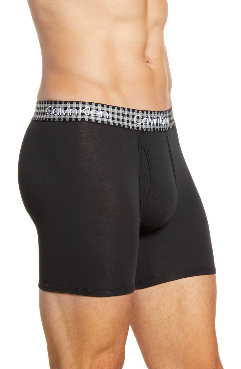 Calvin Klein Men's Holiday Buffalo Check Boxer Brief Black Size Medium