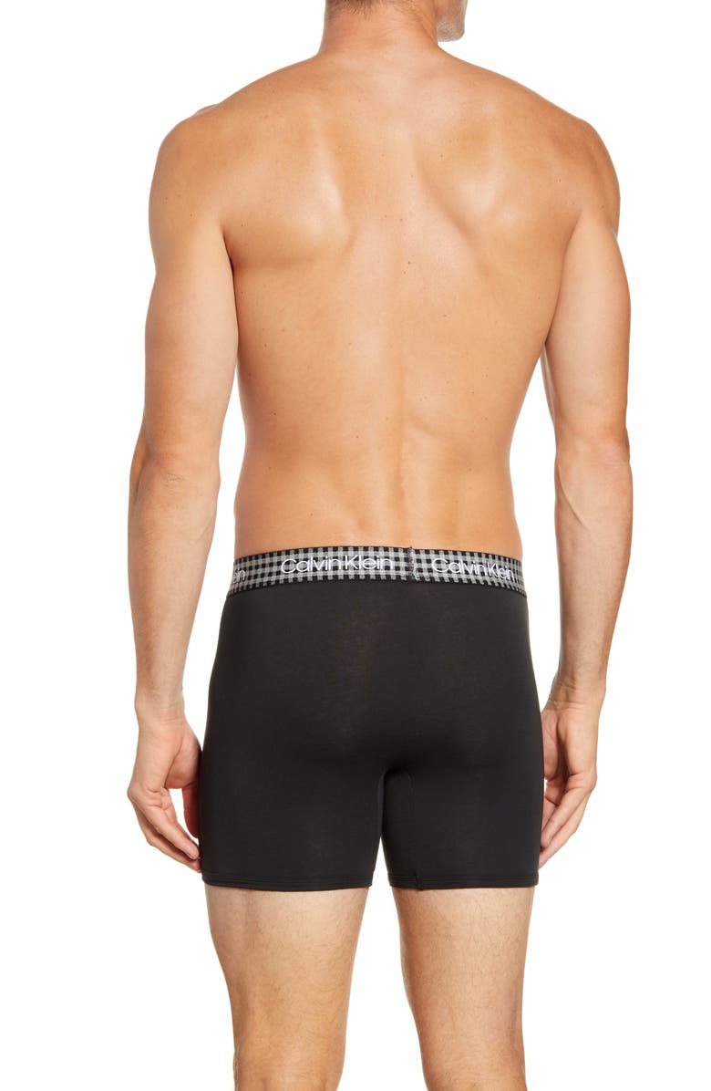 Calvin Klein Men's Holiday Buffalo Check Boxer Brief Black Size Medium