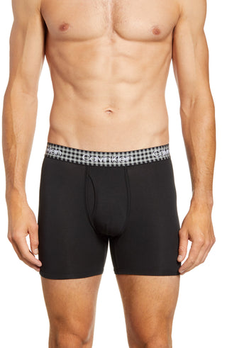 Calvin Klein Men's Holiday Buffalo Check Boxer Brief Black Size Medium