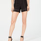 INC International Concepts Women's High Rise Contrast Shorts Black Size 16