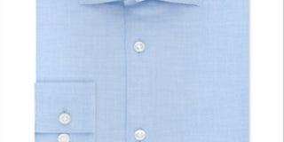 Calvin Klein Men's Xtreme Slim Fit Thermal Stretch Plaid Dress Shirts Blue Size XL