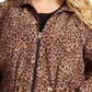 Charter Club Women's Animal Print Anorak Jacket Brown Size 0X