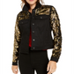 Inc Black & Gold Sequin Jacket  Deep Black Size XL