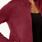 Karen Scott Petite Long-Sleeve Zip-Front Sweater Red Size Petite S