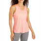 Ideology Women's Coral Sleeveless V Neck Top Pink Size XL