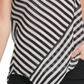 Dkny Striped Asymmetrical Sleeveless Top Black Size XL