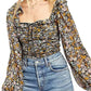 Free People Women's Mabel Lace up Blouse Black Size Small