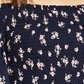 1.STATE Women's Floral Print Smocked Jumpsuit Navy Size S
