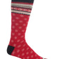 HOTSOX Women's Printed Dress Crew Socks Red Size 10-13