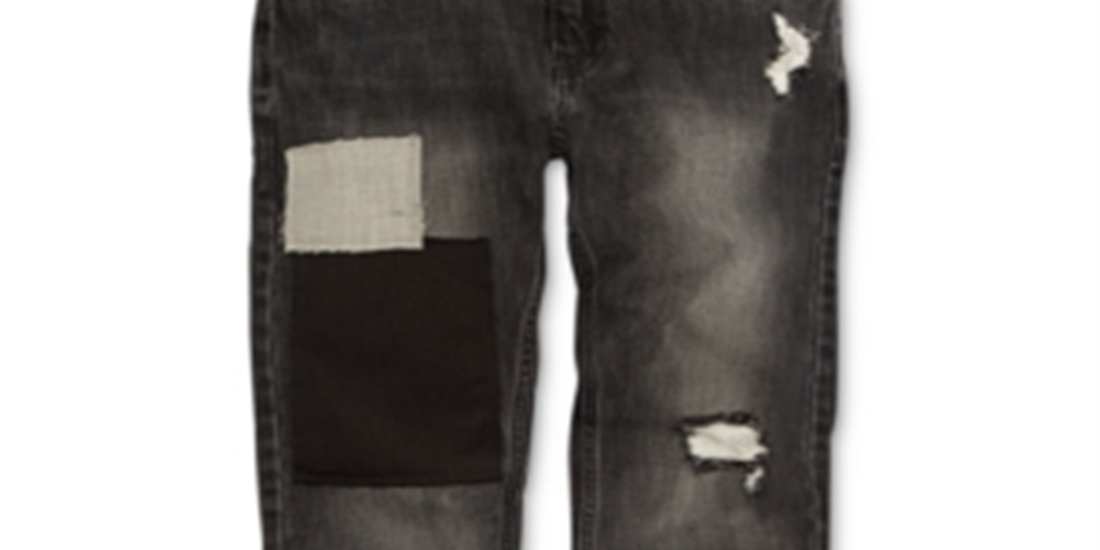 Levi's Big Boy's 511 Slim Fit Warp Stretch Patches Jeans Black Size 14R 27X27