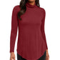 JM Collection Women's Solid Turtleneck Red Size Medium
