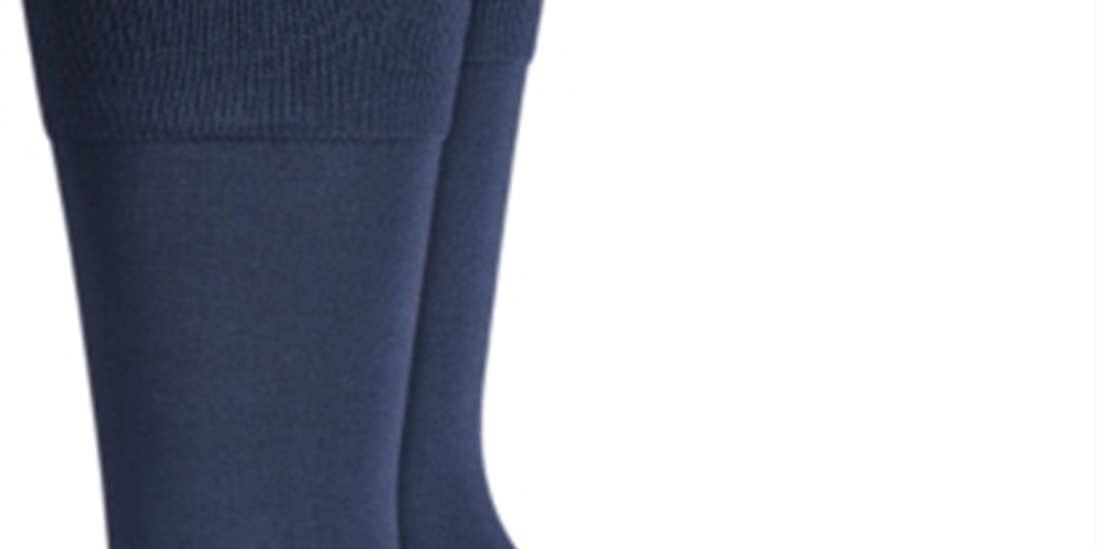 Perry Ellis Men's Socks Microluxe Flat Knit Socks Navy Size 7-12