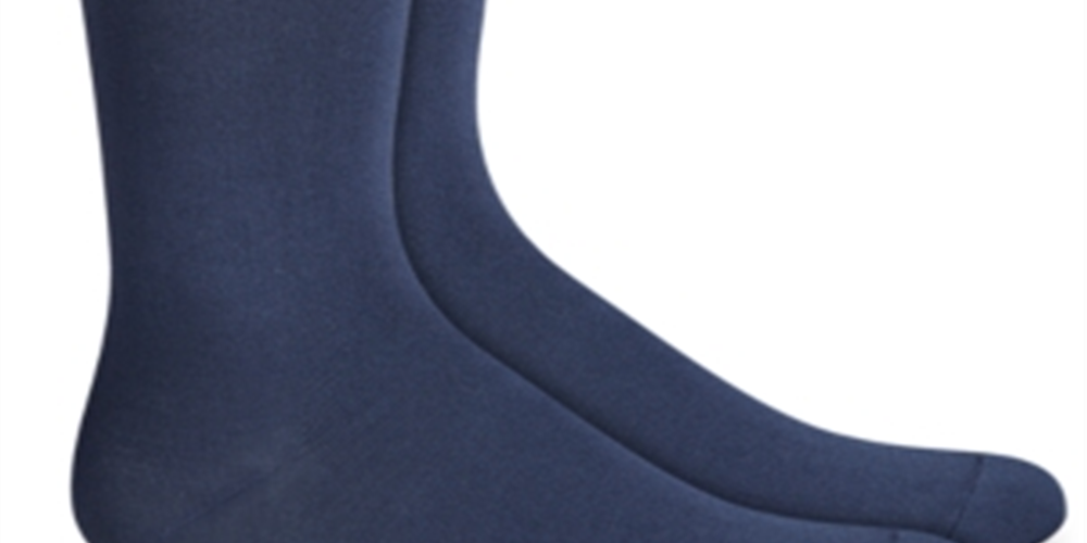 Perry Ellis Men's Socks Microluxe Flat Knit Socks Navy Size 7-12